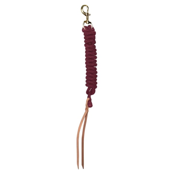 Dura-Tech 10' Deluxe Nylon Lead Rope | Superior Comfort Grip | Burgundy