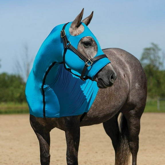 Dura-Tech 4-Way Full Zip Horse Slicker Hood | Color Turquoise | Size Large