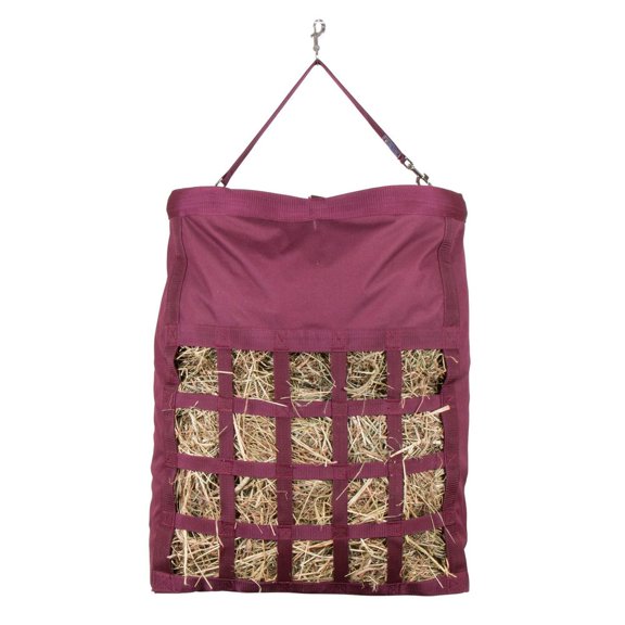 Dura-Tech Double Sided Slow Feed Hay Bag for Horses | Size X-Large | Color Burgundy