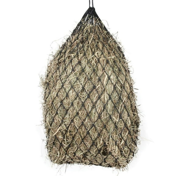 Dura-Tech Extra Slow Feed Hay Net 2" | Durable Nylon | Holds 3 Flakes | Black