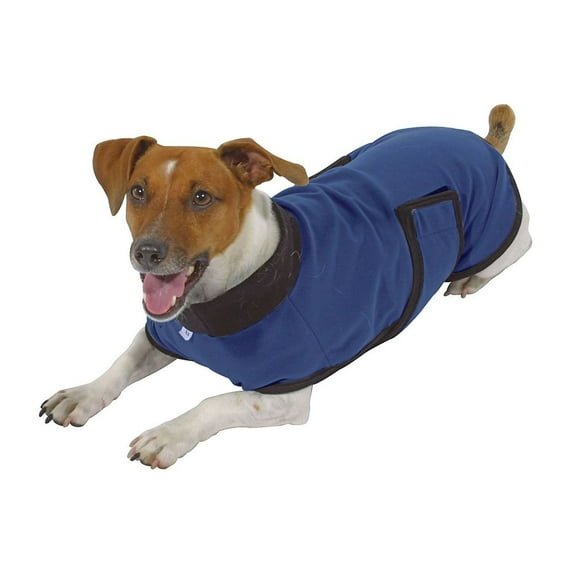 Dura-Tech Fleece Dog Coat | Bellyband Closure | Color Navy | Size Puppy