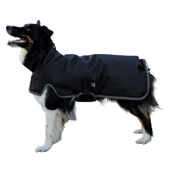Dura-Tech Insulated Waterproof High Neck Dog Coat | Color Black | Size XX-Large