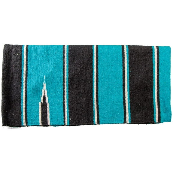 Dura-Tech Navajo Horse Saddle Blanket 34” x 36” | Color Teal/Black