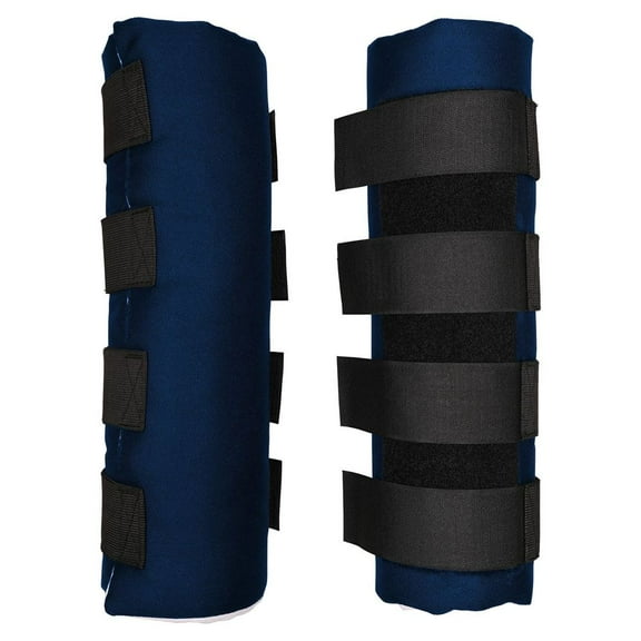 Dura-Tech Quick Wrap No Bow Leg Wraps for Horses | Sold in Pairs | Navy | 16"