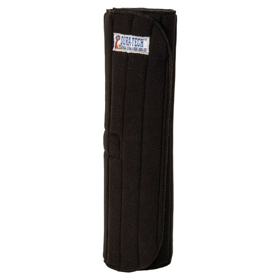 Dura-Tech Secure Fasten Tekno-Dri No Bow Leg Wraps for Horses | Black | Size 12"