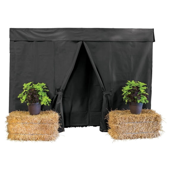 Dura-Tech Six Piece Stall Front Package | Enhance Your Stable Appearance | Heavy Duty & Water Resistant | Fits All Portable Stalls | Easy to Set Up & Customize | Color Black