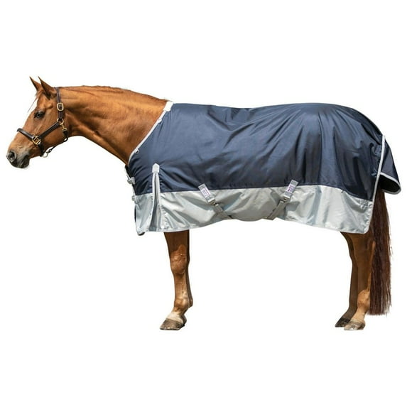 Dura-Tech Viking Surcingle Light Horse Turnout Sheet | Color Navy/Gray | Size 70