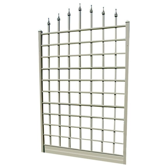 Dura-Trel 57 x 95 Inch PVC Vinyl Outdoor Garden Patio Trellis, with Wall Mounting Screws, White