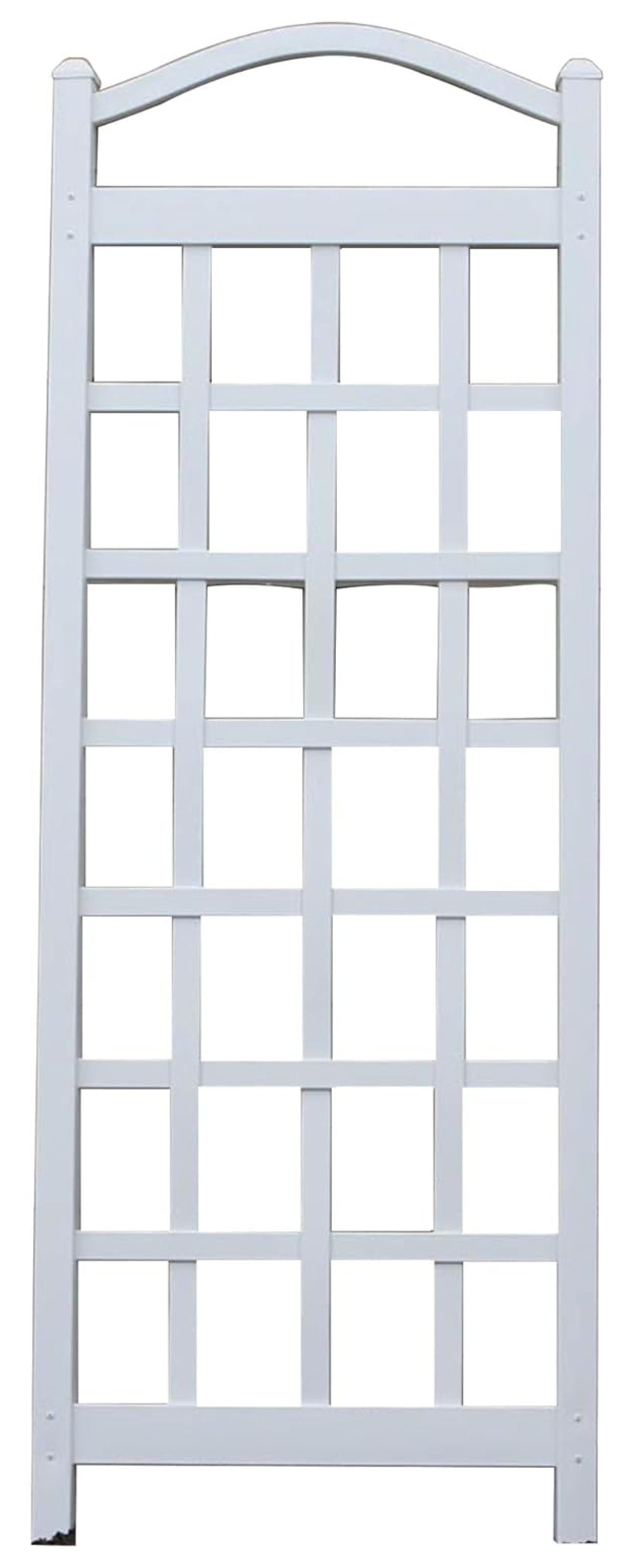 Cambridge White PVC Vinyl Outdoor Garden Trellis, 28 x 75 Inch