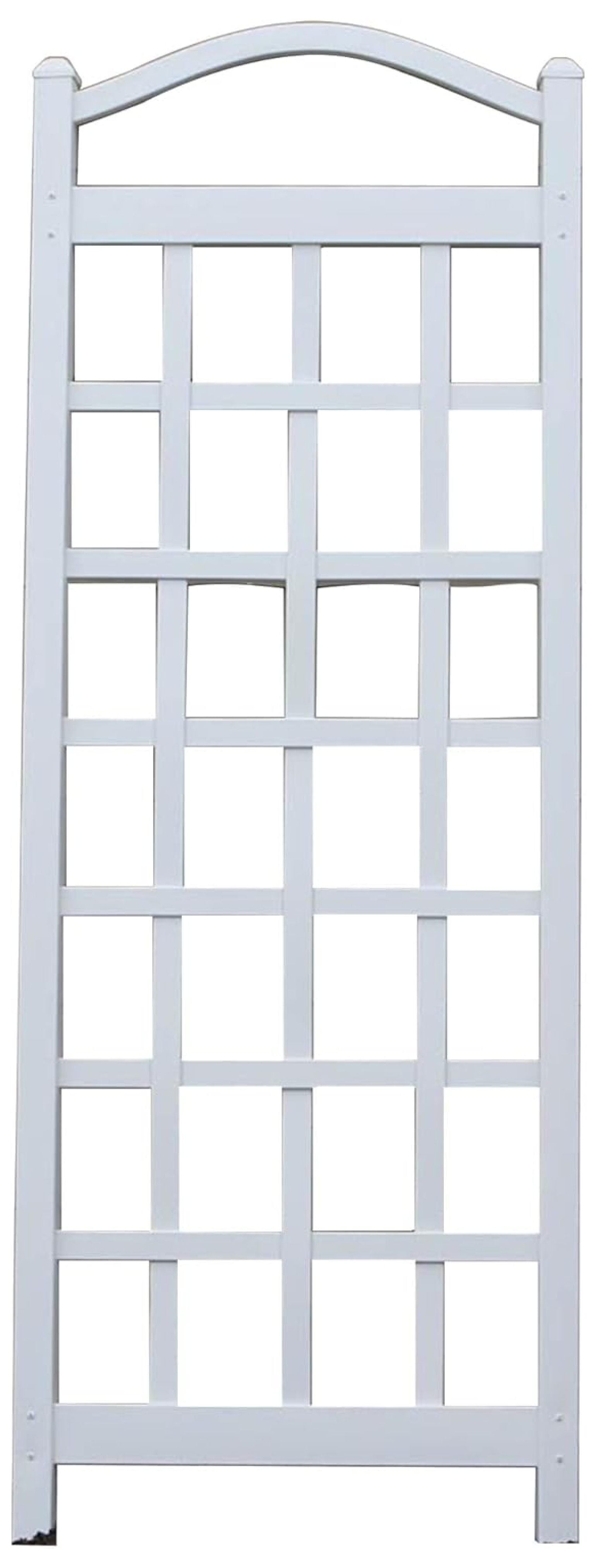 Cambridge White PVC Vinyl Outdoor Garden Trellis, 28 x 75 Inch