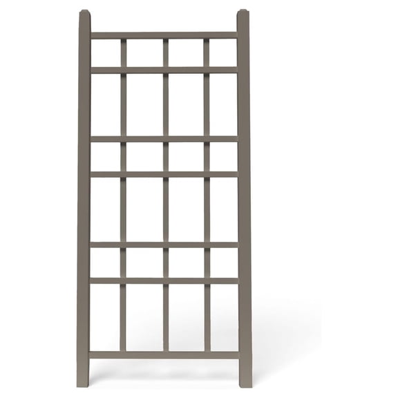 Dura-Trel Cottage 28 by 66 Inch Heavy Duty Weather Stabilized PVC Vinyl Outdoor Garden Patio Trellis with Ground Anchors, Mocha