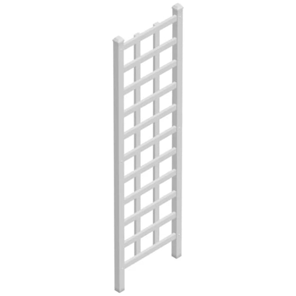 Dura-Trel Providence 22 x 75 Inch PVC Vinyl Outdoor Garden Patio Trellis, with Ground Anchors, White