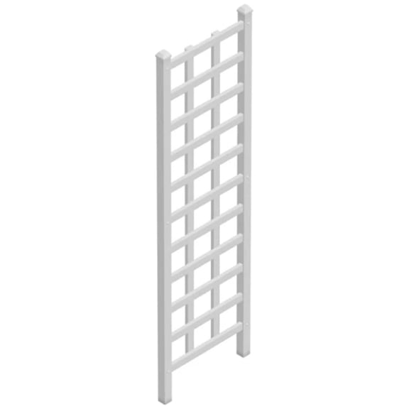 Dura-Trel Providence Trellis - 22x75 Inch PVC Garden Trellis, White - Outdoor Plant Support for Climbing Vines, Patio Decor with Ground Anchors