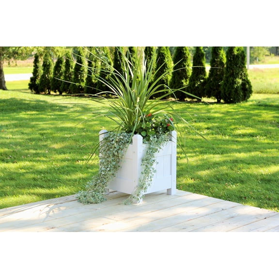 Dura-Trel Square Vinyl Cambridge Planter Box