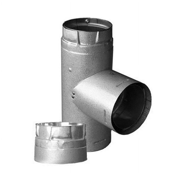 Dura-Vent 3PVP-CO PelletVent Pro 3'' Pellet Chimney Stainless Steel Clean-Out Tee Cap