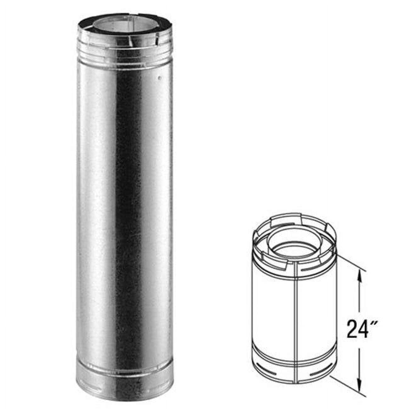 Dura-Vent 46DVA-24 4'' x 6-5/8'' DirectVent Pro 24'' Galvanized Chimney Pipe
