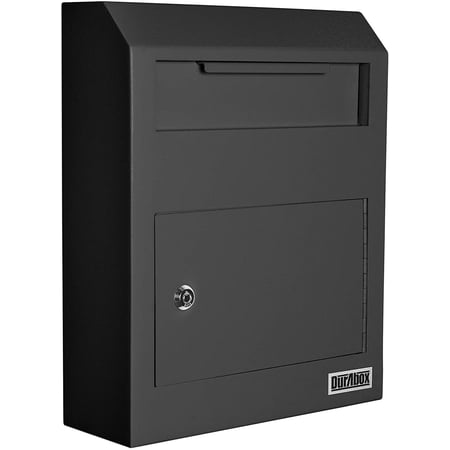 DuraBox Wall Mount Locking Deposit Drop Box Safe (W500-BK) (Black)