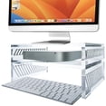 thumbnail image 1 of DuraClear Mac Mini Monitor Stand - Acrylic Monitor Stand Riser with Storage Shelf for Mac Mini, Hard Drives, and Other Devices, 1 of 5