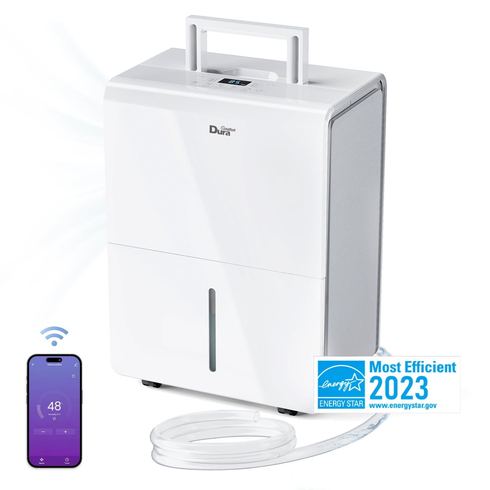 FREONIC Energy Star 16.9 pt. Up to 4500 sq.ft. Dehumidifier in. White With  Internal Pump FHCD501PWG - The Home Depot