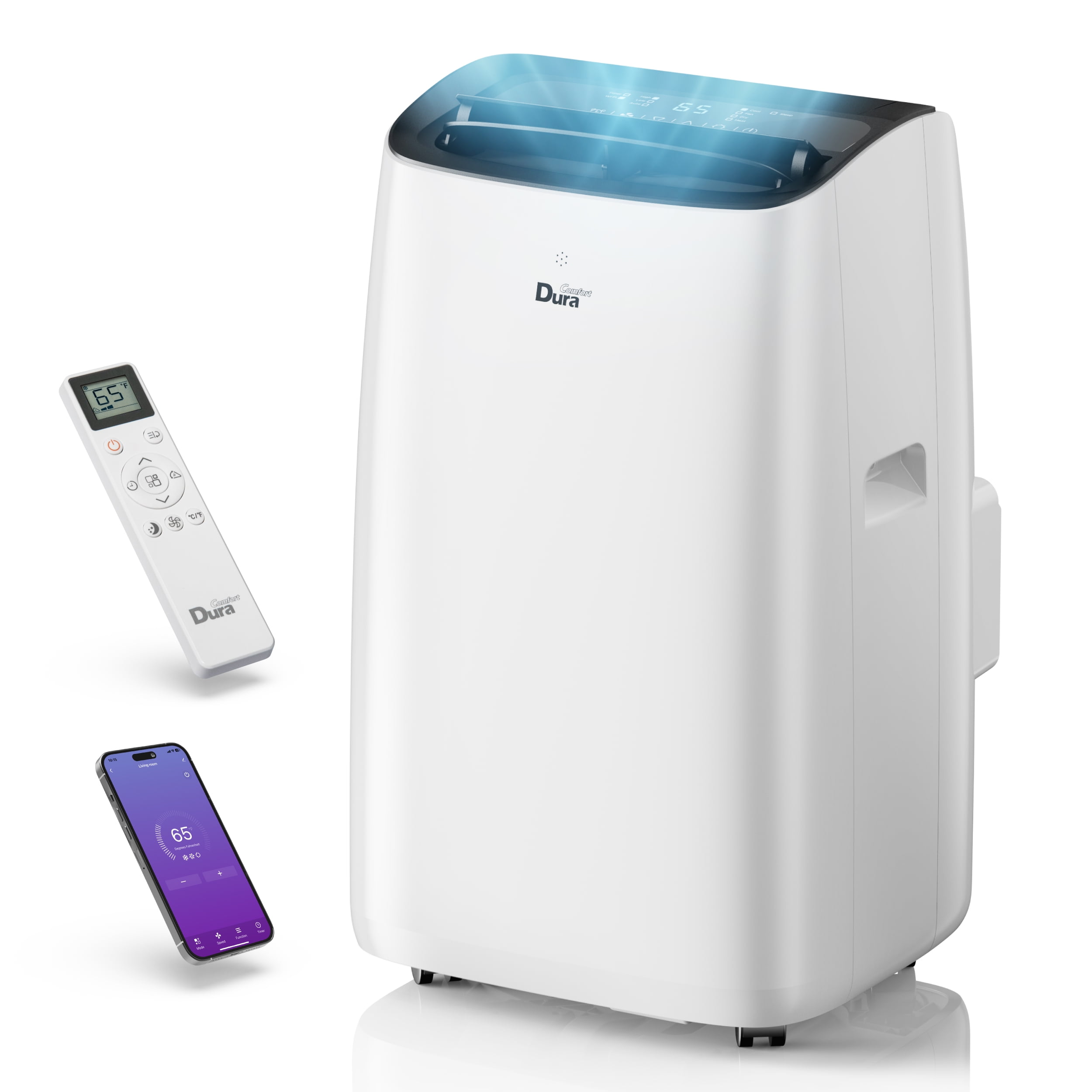 DuraComfort Portable Air Conditioners for Room, 8150BTU(12000 BTU Ashrae) Smart WiFi, Built-in Cool, Dehumidifier, Fan