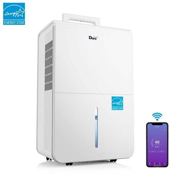 DuraComfort Portable Dehumidifier 4500 sq. ft. for Basement and Large Room, Energy Star, 50 Pints/Day, Drain Hose, Auto-Restart, Quiet