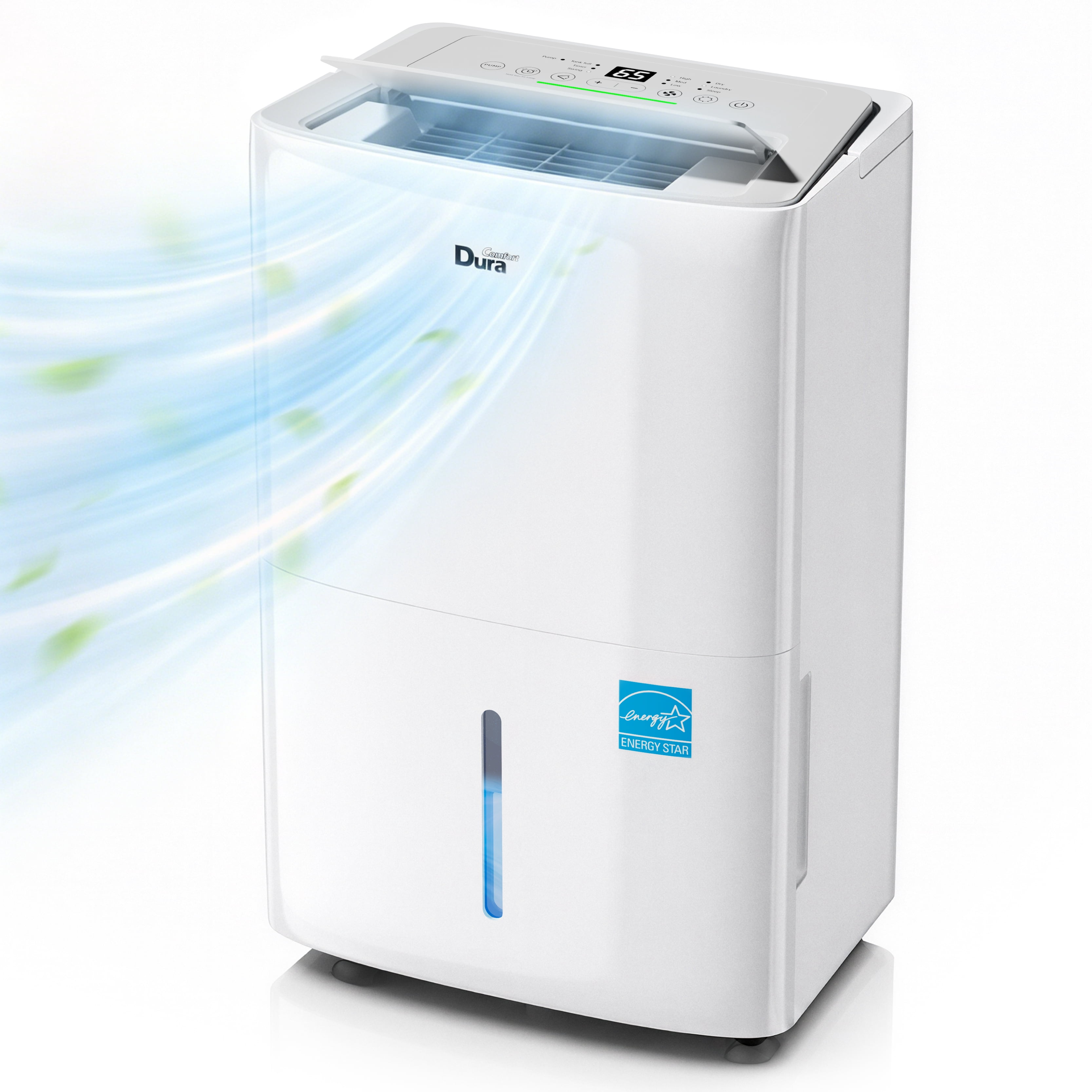 4,500 Sq Ft Dehumidifier for Basement, ENERGY STAR, Smart Humidity Control (35–80%), Pump Drain, Auto/Continuous Drain, Portable with Wheels, 1.6 Gallon Tank, Copper Condenser