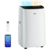 DuraComfort Portable Air Conditioner with Heat, 8150 BTU 12000 BTU ASHRAE , Smart WiFi, Cools Up to 350 Sq Ft, White