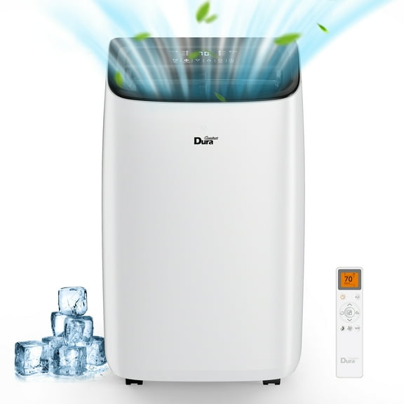 DuraComfort Portable Air Conditioners Unit 10200BTU(14000 BTU ASHRAE), Dehumidifier, Cooling, Fan, Remote Control, 450 sq. ft
