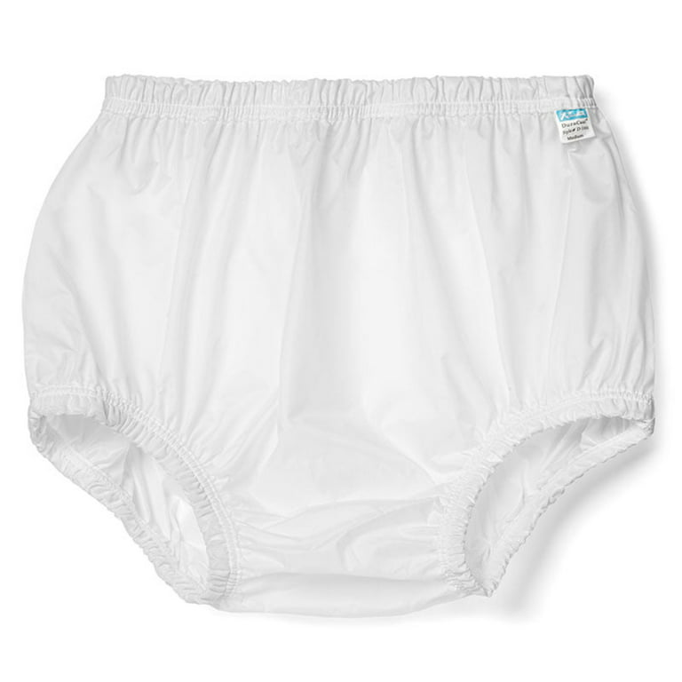 Protex Plastic Pants - Adult Diaper Cover with Covered Elastics (Large,  White)