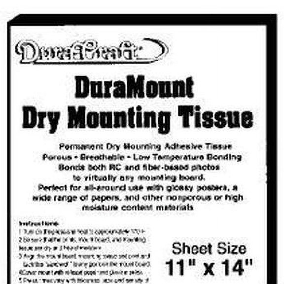 DuraCraft DuraMount Dry Mounting Tissue (11" x 14", 25 Sheets)