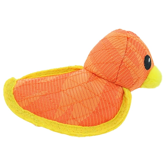 DuraForce Duck Tiger Orange-Yellow Durable Woven Fiber Dog Toy