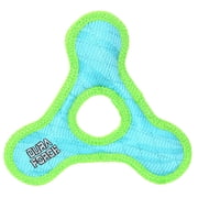 DuraForce Jr TriangleRing Tiger Blue-Green Durable Woven Fiber Squeaky Dog Toy