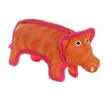 thumbnail image 1 of DuraForce Pig Tiger Orange-Pink Durable Woven Fiber Dog Toy with Squeaker, 1 of 8