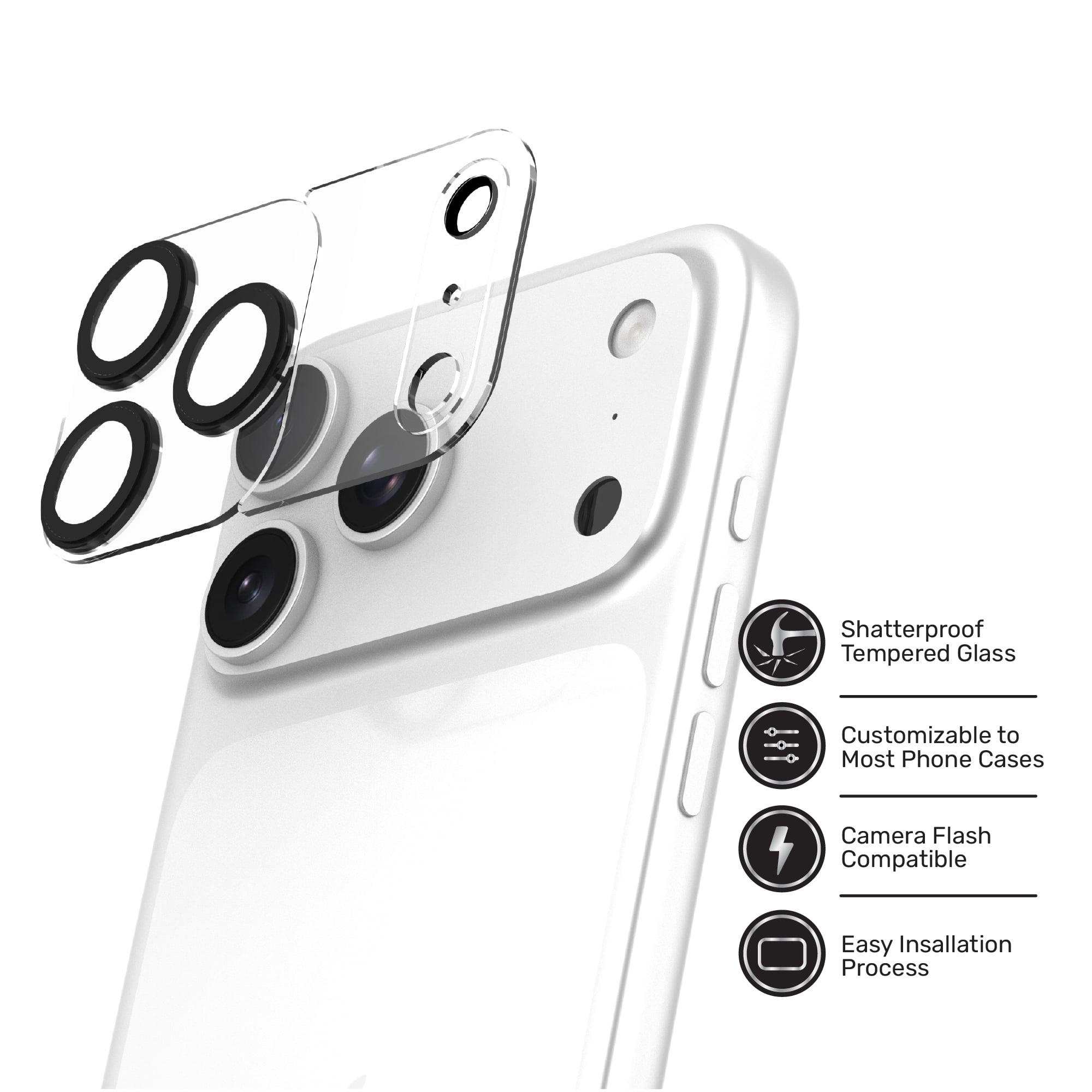 DuraGlass Camera Glass Protector for iPhone 17 Pro