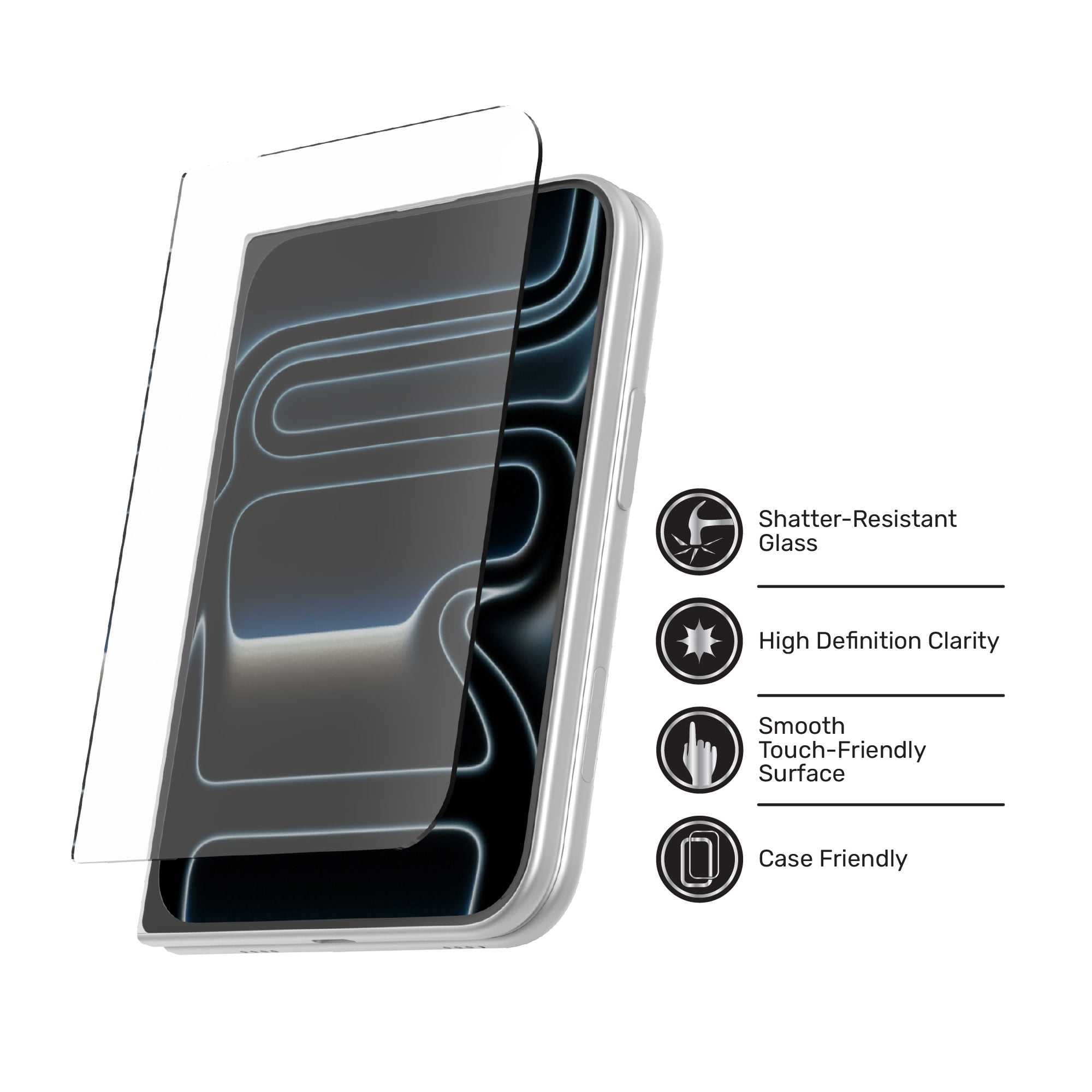 DuraGlass Tempered Glass Screen Protector for iPhone Duo with Easy Application Tray