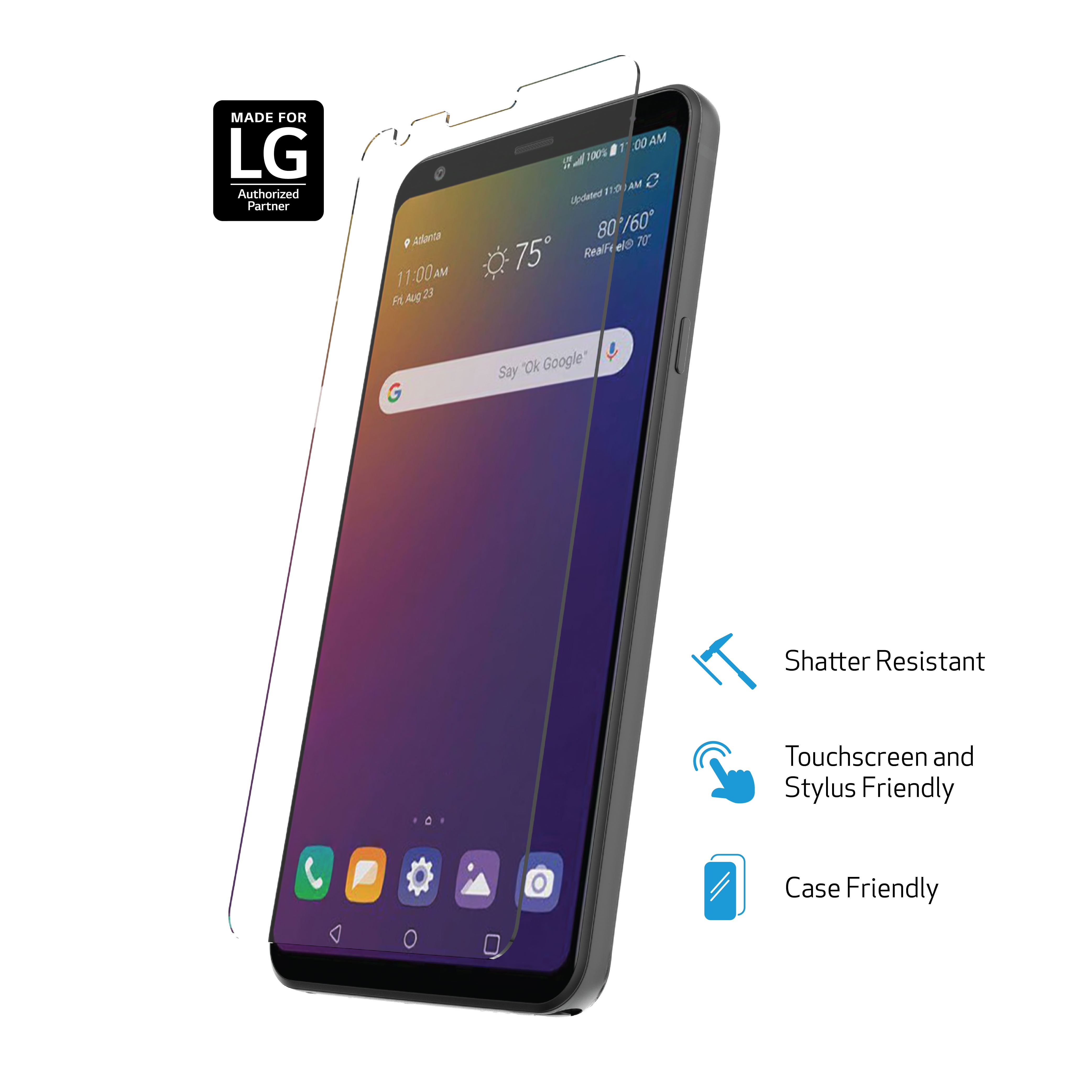 DuraGlass Tempered Glass Screen Protector for LG Stylo LG