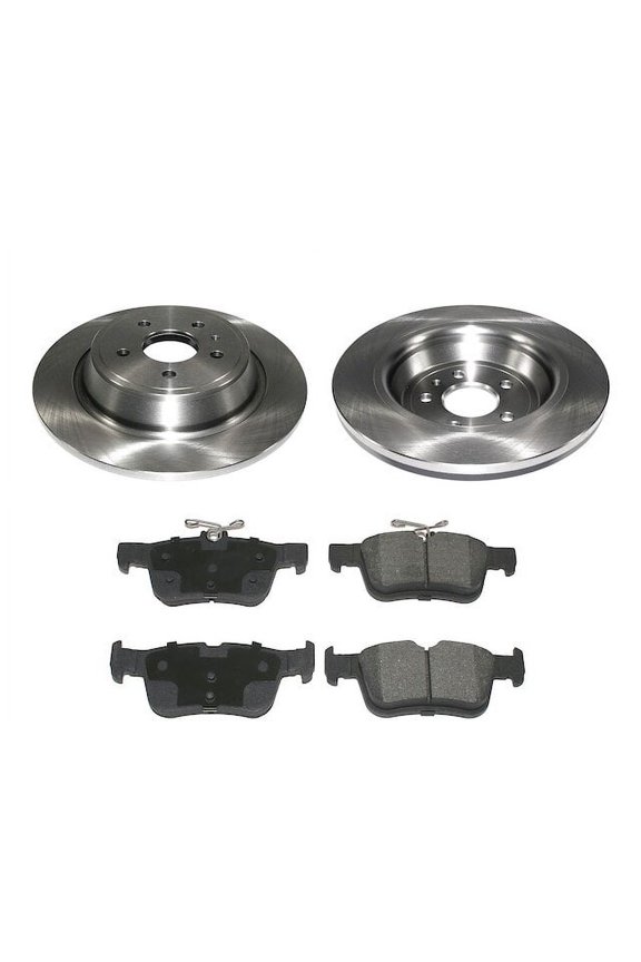 : Automotive Brakes, Ceramic Brake Pad and Traditional Rotor Kit, Rear, 2 Pack