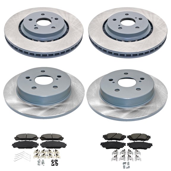 DuraGo Front Rear Rotors Bosch QuietCast Ceramic Brake Pad Kit for Camry TRD FWD