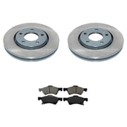 DuraGo Front Rotors Akebono ProACT Ceramic Disc Brake Pads Kit For Grand Caravan