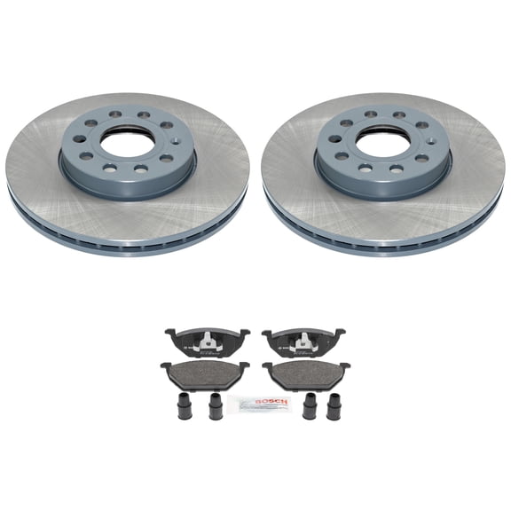 DuraGo Front Rotors Bosch QuietCast Semi-Met Disc Brake Pads Kit For Jetta CBPA
