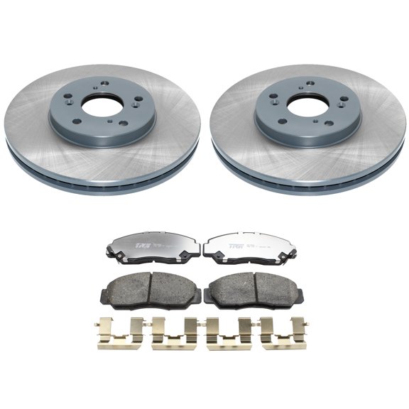 DuraGo Front Rotors & TRW Pro Ceramic Disc Brake Pads Kit For Honda Accord 03-07