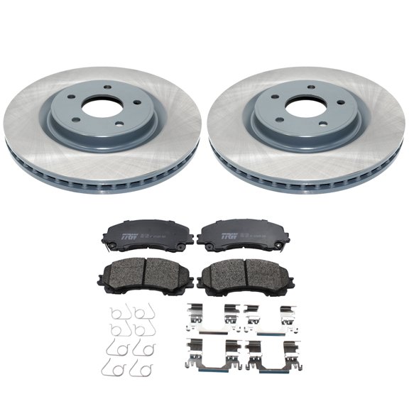 DuraGo Front Rotors TRW Pro Ceramic Disc Brake Pads Kit For Nissan Rogue 14-19