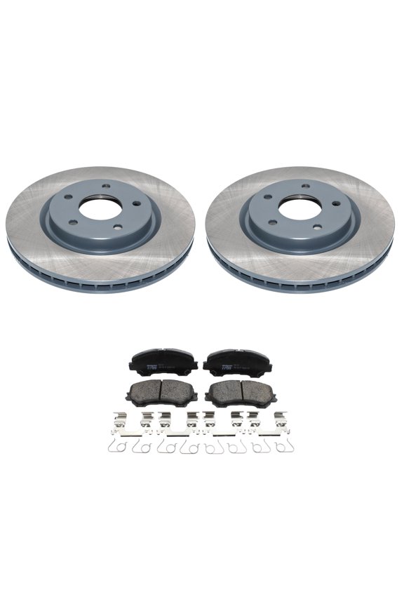 DuraGo Front Rotors TRW Pro Ceramic Disc Brake Pads Kit For Nissan Rogue Sport