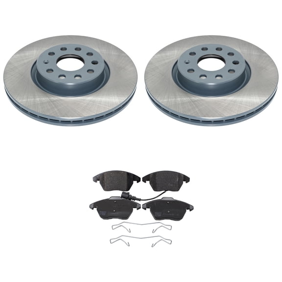 DuraGo Front Rotors TRW Pro Low-Metallic Brake Pad Kit For A3 TT Quattro Eos GTI