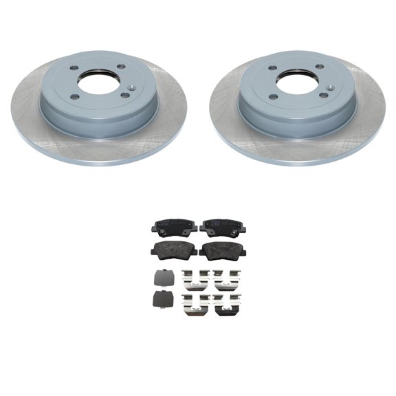 DuraGo Rear Rotors TRW Pro Ceramic Disc Brake Pads Kit For Accent Rio 1.6L 12-17