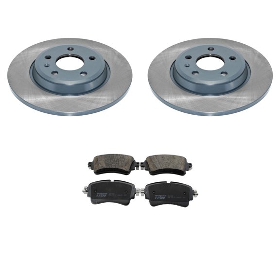 DuraGo Rear Rotors TRW Pro Low-Met Disc Brake Pads Kit For Audi A4 A5 Sportback