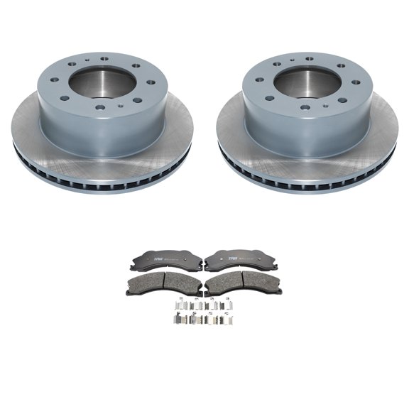 DuraGo Rear Rotors TRW Pro & Metallic Disc Brake Pads Kit For Silverado 3500 HD