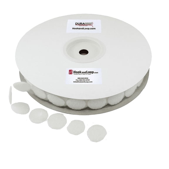 DuraGrip® Brand - 1 3/8" White Loop Coins