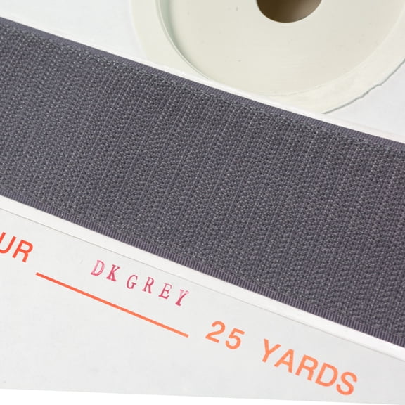 DuraGrip® Brand - 2" Dark Gray Hook Peel & Stick - Rubber