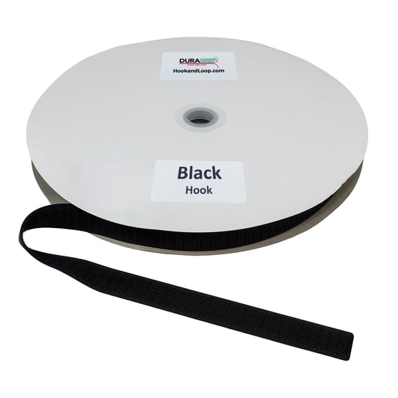 DuraGrip® Brand - 3/4" Black Polyester Hook Sew-On